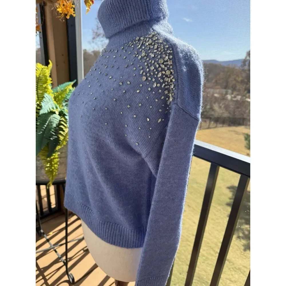 WHBM Women's “ Bling”Turtle Neck Sweater NWOT